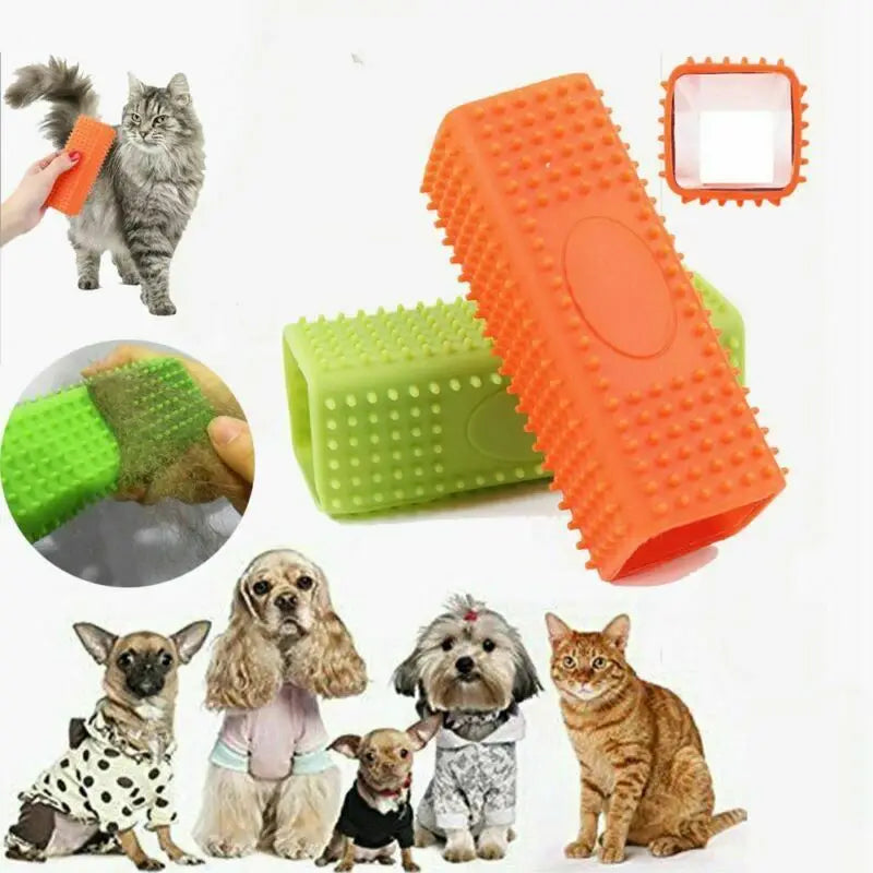 1PCS Pet Hair Removal Brush Dog Cat Hair Removal Effective Pet Hair Silicone Hollow Rubber Cleaning Brush