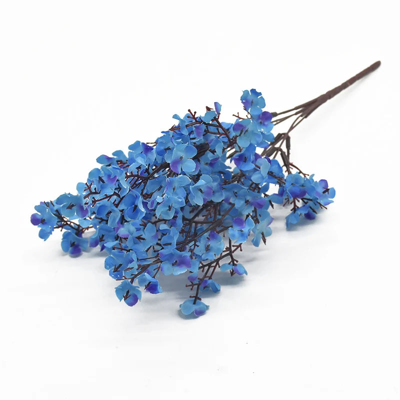 Artificial Flower Silk Gypsophila Peach Home Room Table Outdoor Garden Wedding Bridal Bouquet Festival Party DIY Gift Decoration