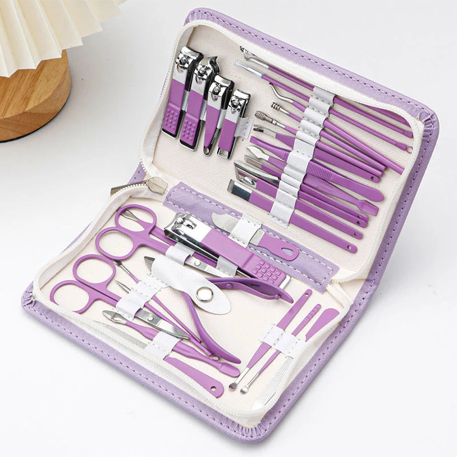 Manicure Set 30 in 1 Nail Clipper Set Nail Kit for Women Men Stainless Steel Manicure Kit Professional with Travel Case