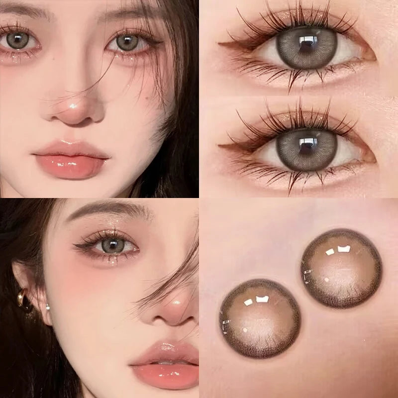 YIMEIXI 1 Pair New Eyes Contacts Lenses with Myopia Diopter Eyes High Quality Nature Soft Lens Beauty Pupil Annual Fast Shipping