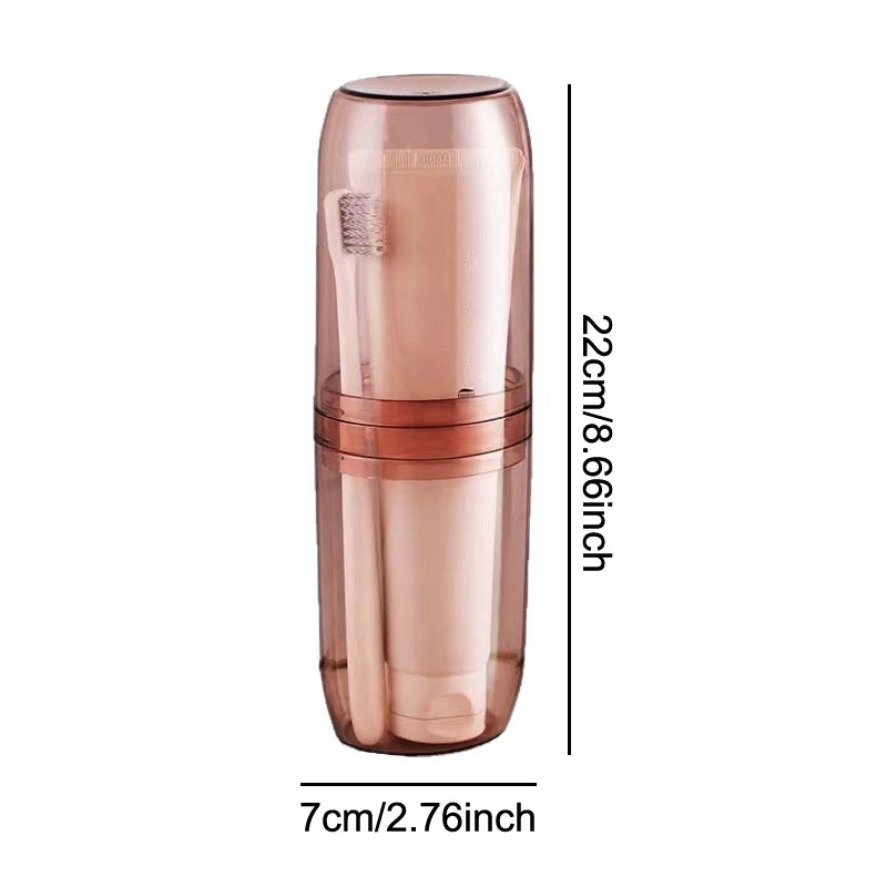 2/4 Cup Toothbrush Storage Box Portable Mouthwash Cup Toothpaste Storage Box Toiletry Travel Supplies Portable Toothbrush Cup