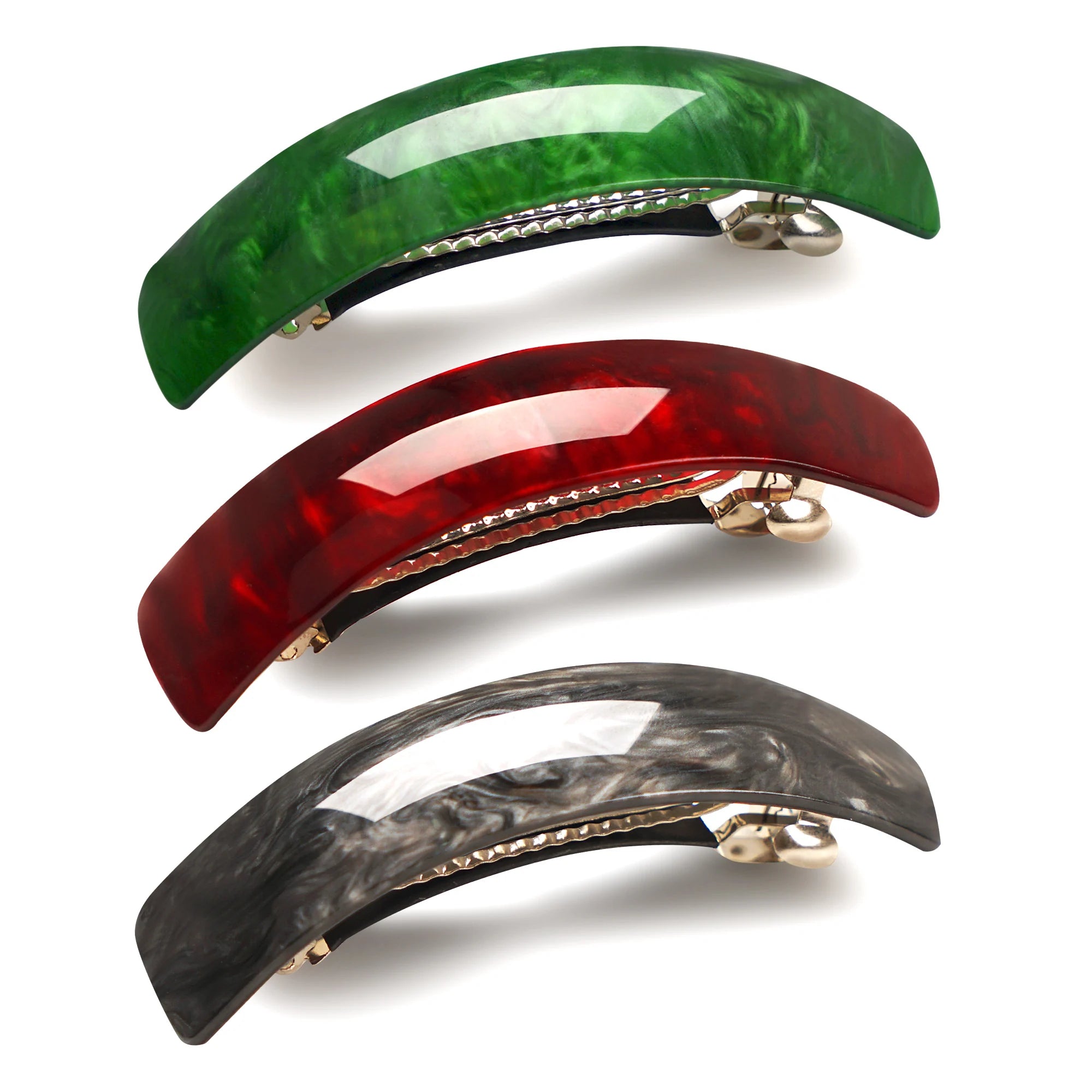 3Pcs Beautiful French Hair Lines Simple Retro Classic Large Snap Barrettes hair accessories ,large hair barrettes for women