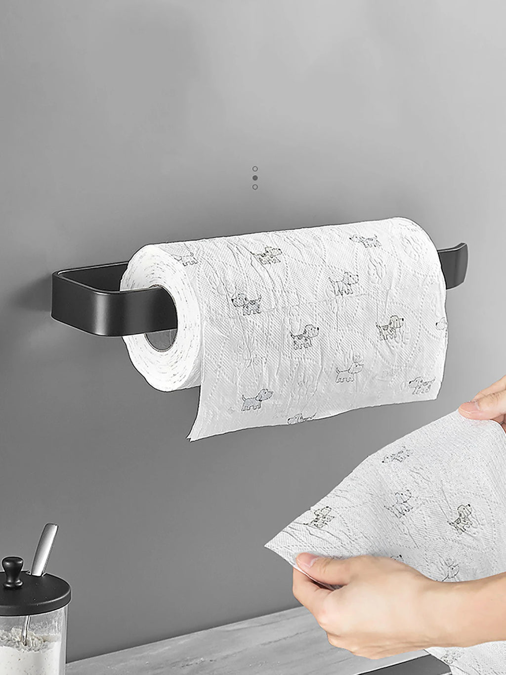 Kitchen Paper Towel Holder Adhesive Tissue Hanger Toilet Roll Paper Dispenser Cabinet Storage Napkin Rack Bathroom Accessories
