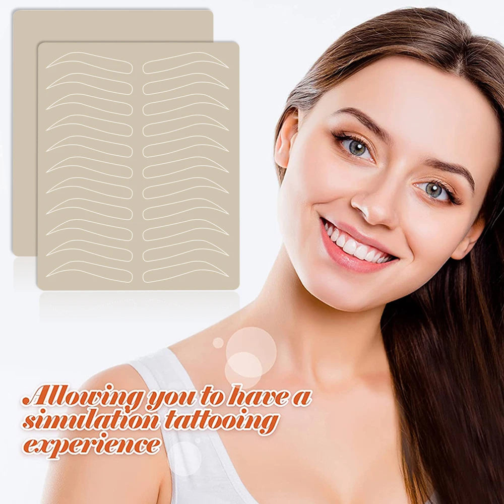 20/10/5/3/1Pcs Microblading Eyebrow Tattoo Practice Skin Eyebrow Permanent Makeup Supplies PMU Eyebrow Tattoo Training Skin