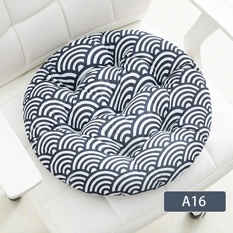 Coarse Cloth Round Style Cotton And Linen Style Seat Cushion Home Circular Cushion Japanese Style Futon Cushion Decoration