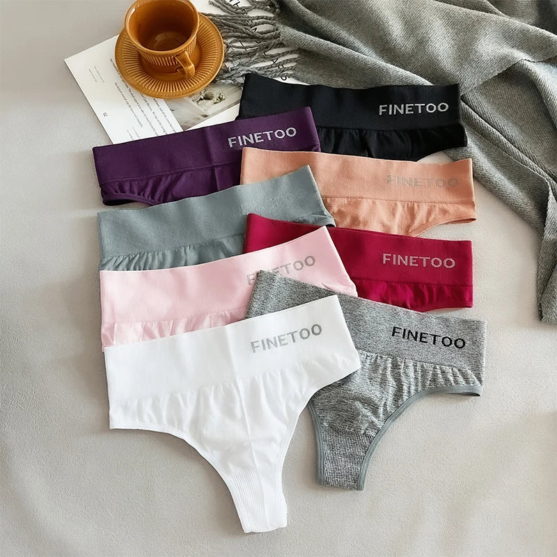 M-2XL Seamless Thongs Women High Waist G-string Ladies Comfortable Bikini Panties Soft Thong Underpants Girls Underwear Lingerie