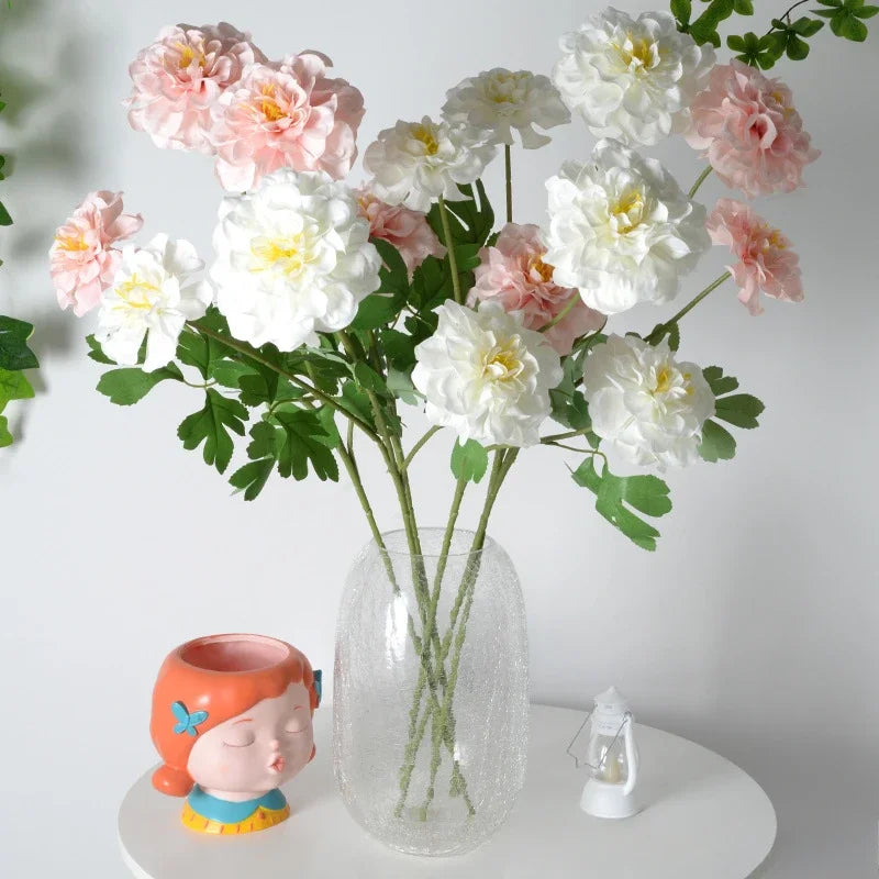 77CM Artificial Flower Geranium Silk Flower Wedding Decoration Decoration Decoration Photography Props Fake Flowers