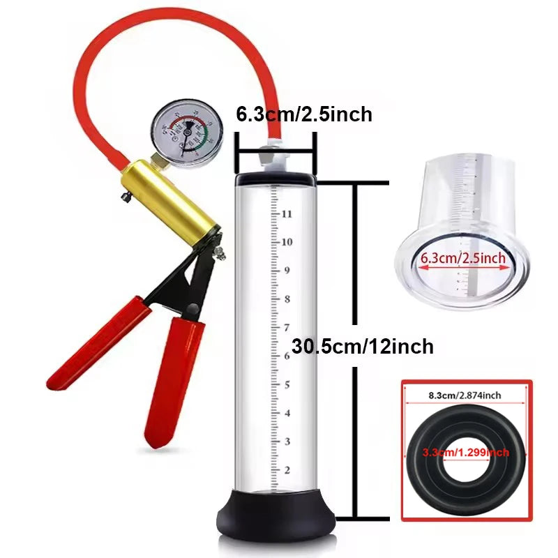 Electric Acrylic Penis Pump Vacuum Pump For Penis Male Penis Enlargement Pump  Penile Training Extender Cock Dick Pump For Men