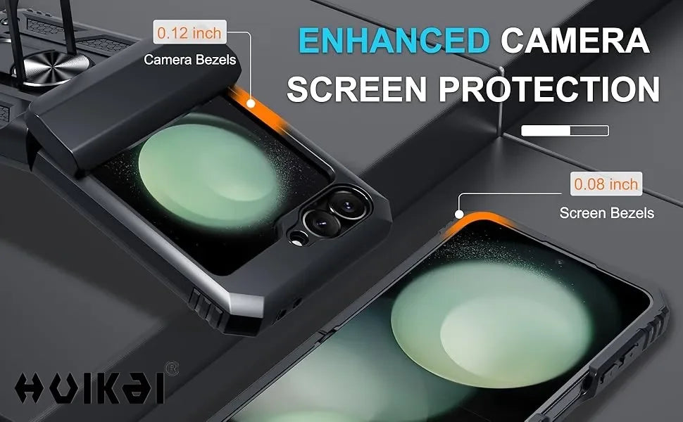 Case For Samsung Galaxy Z Flip 7 5G Z Flip 6 Military Grade Shockproof Heavy Duty Protective Armor Magnetic Kickstand Ring Cover