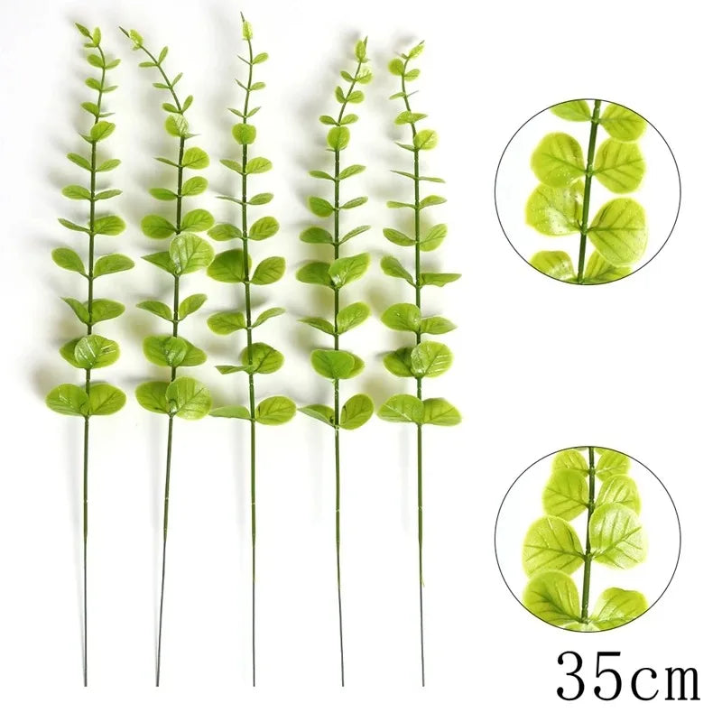 5/10pcs Eucalyptus Stems Artificial Eucalyptus Leaves for Home Room Flowers Bouquet Wedding Decoration Christmas Decortion