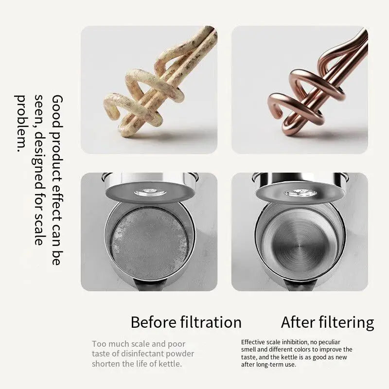 XiaoZhi Water Purifier Removes Scale and Residual Chlorine for Household Use, Filter Scale, Desktop Prefilter for Household Use.