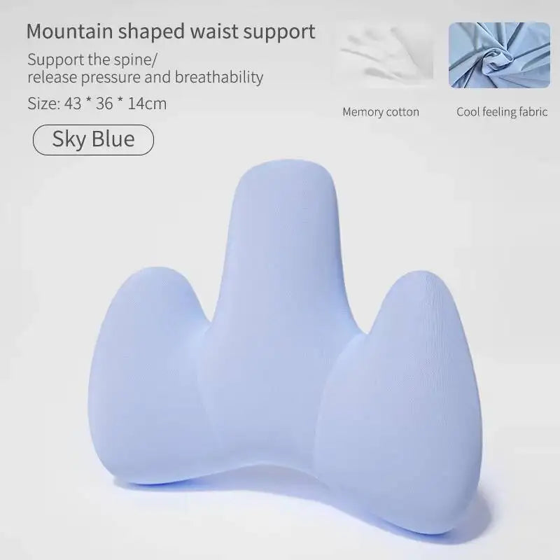 Memory Foam Cushion Pain Relief Support Pillow Car Seat Waist Cushion Relieve Back Pain Soft and Comfortable For Office Home Car