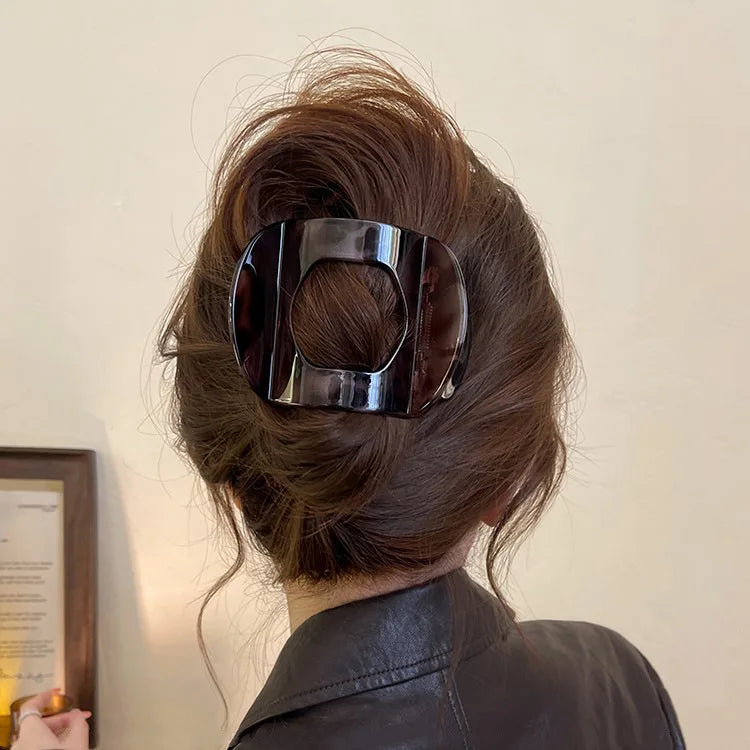 2025 New Korean Style French Flat Hair Clip Claws Hair Accessories Women's Spring Clip Leopard Hair Clip Top Simple Headpiece