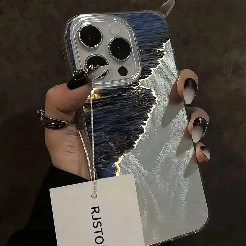 Super Cool Fashion Golden Coast Phone Case For iPhone 17 16 15 14 13 12 11 Pro Max XR XS MAX 7 8 PLUS INS Shockproof Laser Cover