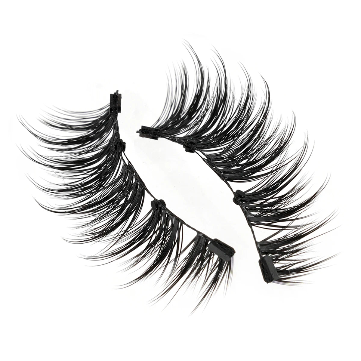 1 Pair Reusable Magnetic Eyelashes Tweezers Set Faux Mink Lashes Handmade 3D Natural False Eyelashes and Magnetic Tweezers Set