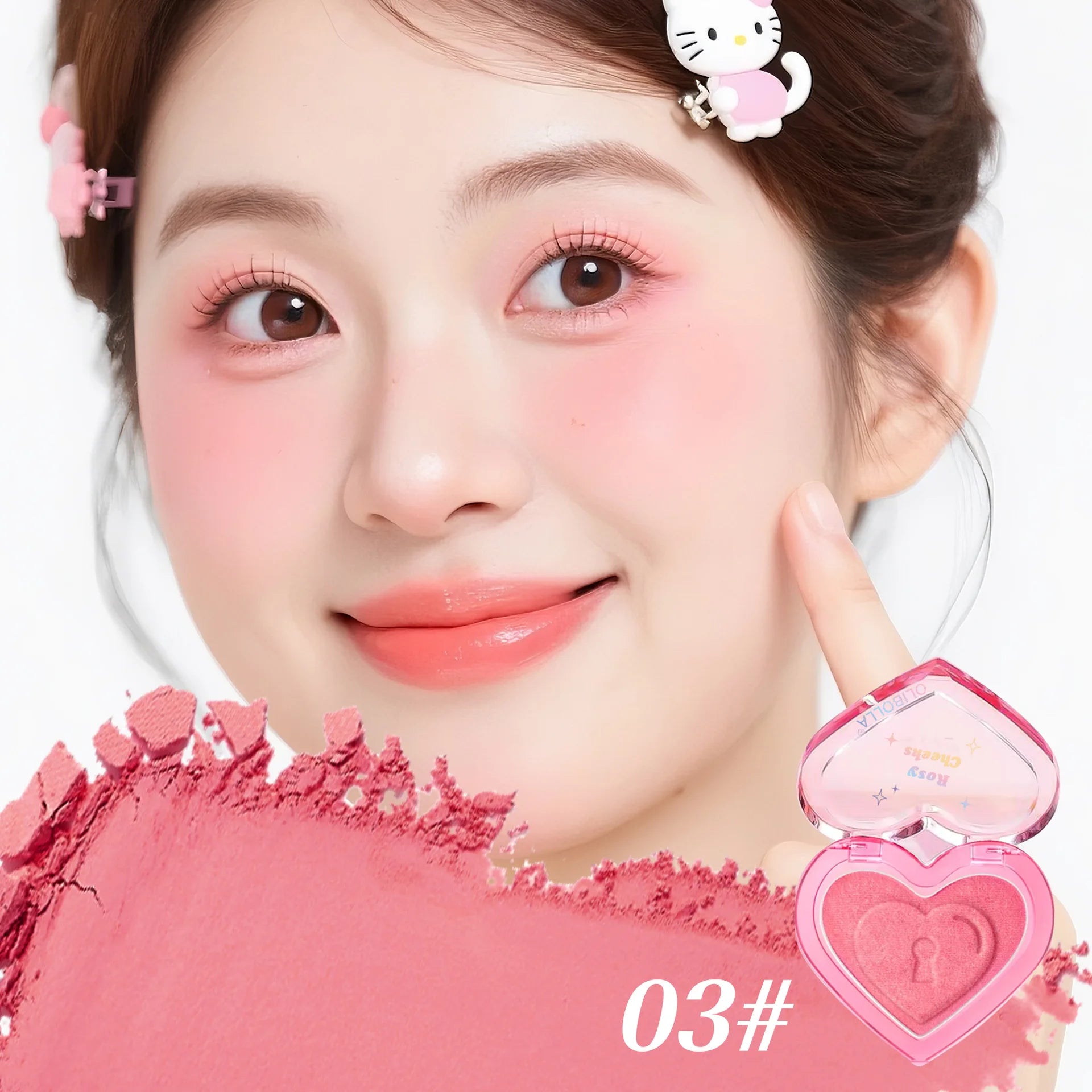 4 color Monochrome blush Matte Natural Cheek Color Brightening Face Waterproof Facial Contouring Makeup Blush Powder Soft Makeup