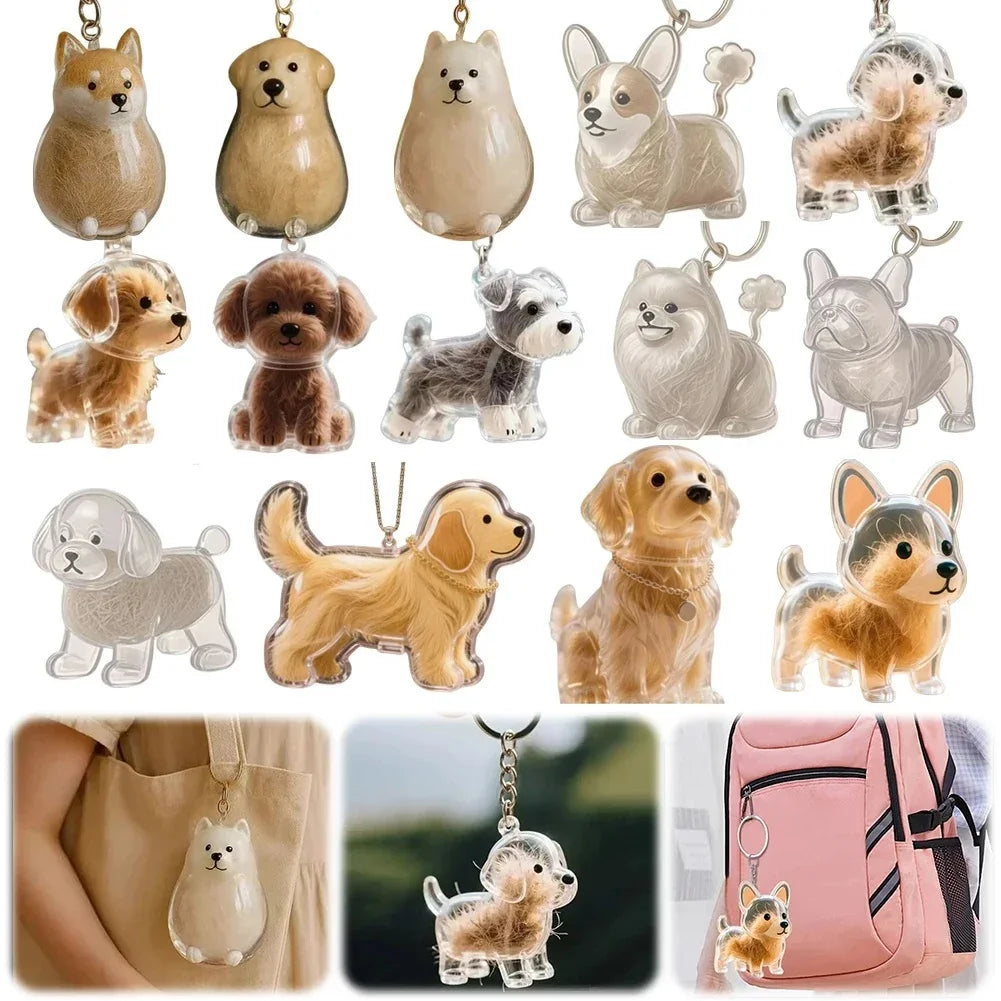 Pet Hair Storage Box Pendant Keepsake Urns Animal Cat Dog Fur Collection DIY Capsule Pendant Souvenir Bottle Memorial Ornament