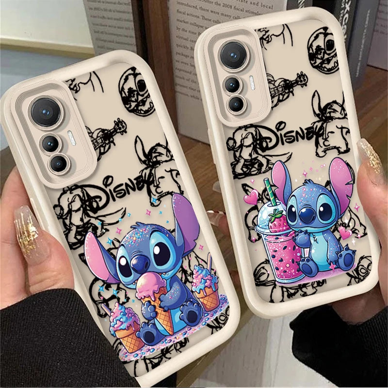 Anime Stitch Disney Phone Case for Xiaomi Mi 15 Ultra 14 13 12 12S 12X 11 Lite 5G NE 13T 12T 11T 14T Pro Soft Silicone Cover