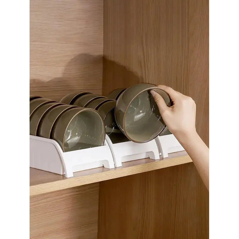 Dish Drain Rack Dinnerware Storage Organizer Cabinet Shelves Bowl Cup Rack Multifunctional Organizer Kitchen Supplies Holder