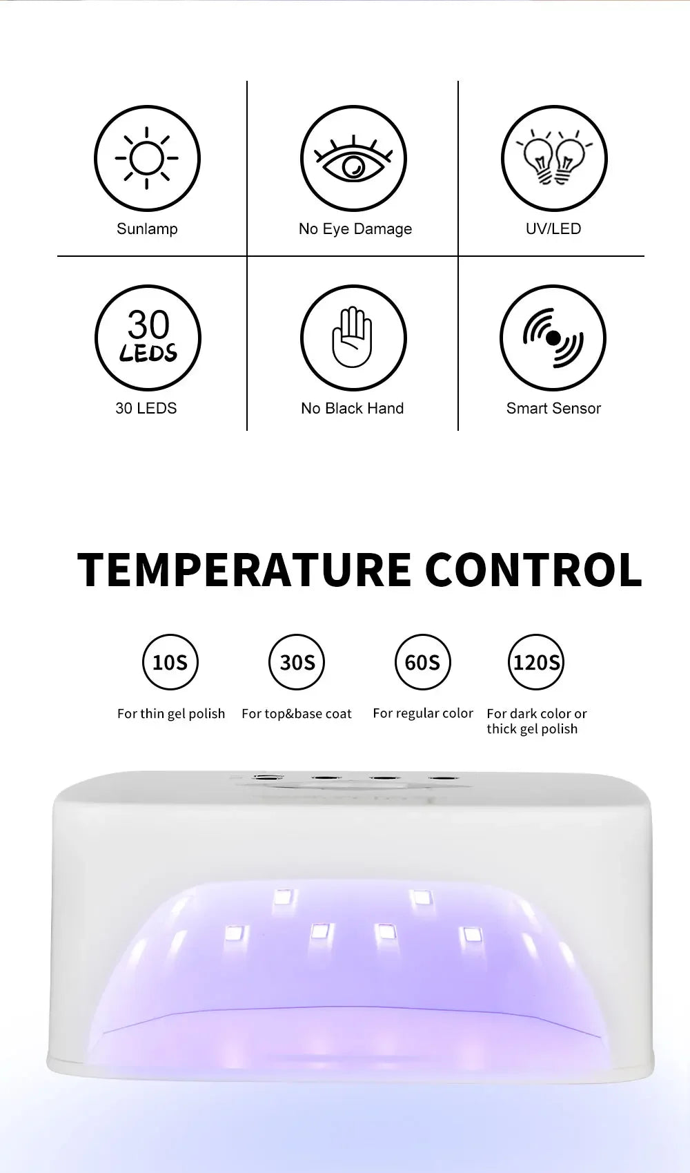 Professional Rechargeable UV LED Nail Lamp Cordless UV Light for Gel Nail Machine with Removable Bottom 4 Timer SettingNail Tool