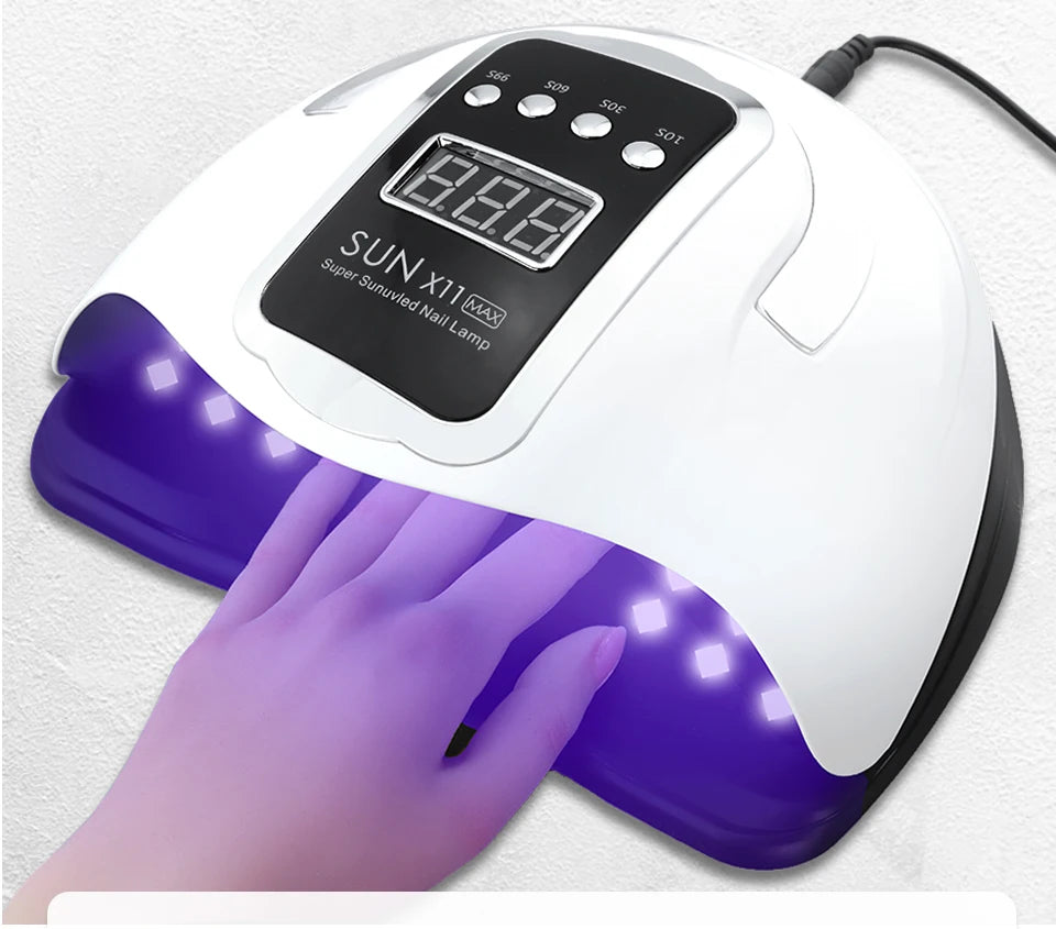 SUN X11 MAX Professional Nail Drying Lamp for Manicure 280W Nails Gel Polish Drying Machine with Auto Sensor UV LED Nail Lamp