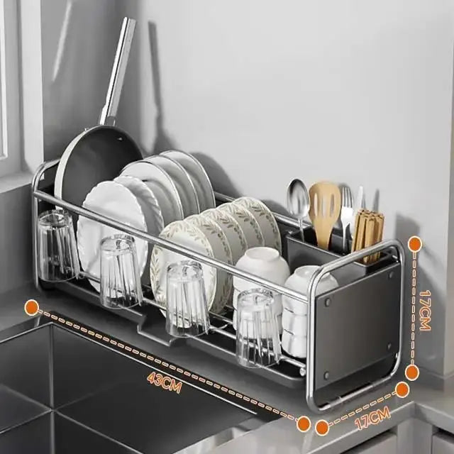 Kitchen Drainage Rack Tableware Kitchenware Categories Storage Multifunctional Easy to dry No Humidity Organizer Shelf