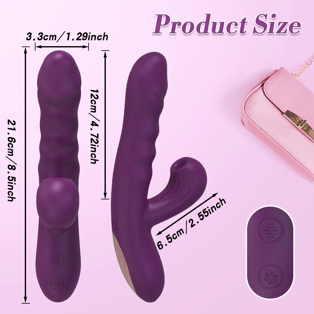 Powerful Thrusting Sucking Vibrator Female Sucker Clitoris Stimulator G Spot Dildo Massager Adult Goods Sex Toys Shop for Women