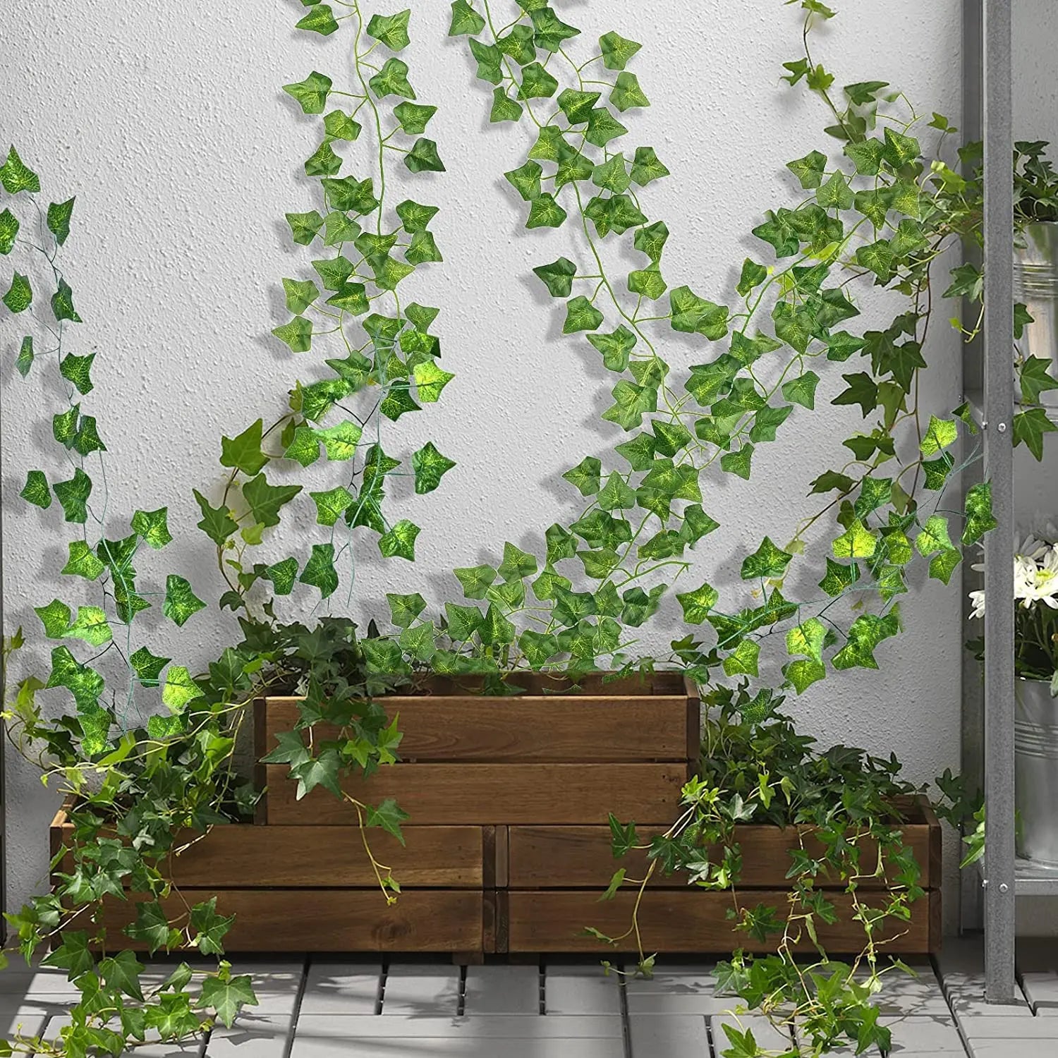 120/2m Artificial Ivy Leaf Rattan Creeper Leaves Vine Hanging Garland DIY Fake Flower Plant Garden Wedding Party Home Decoration