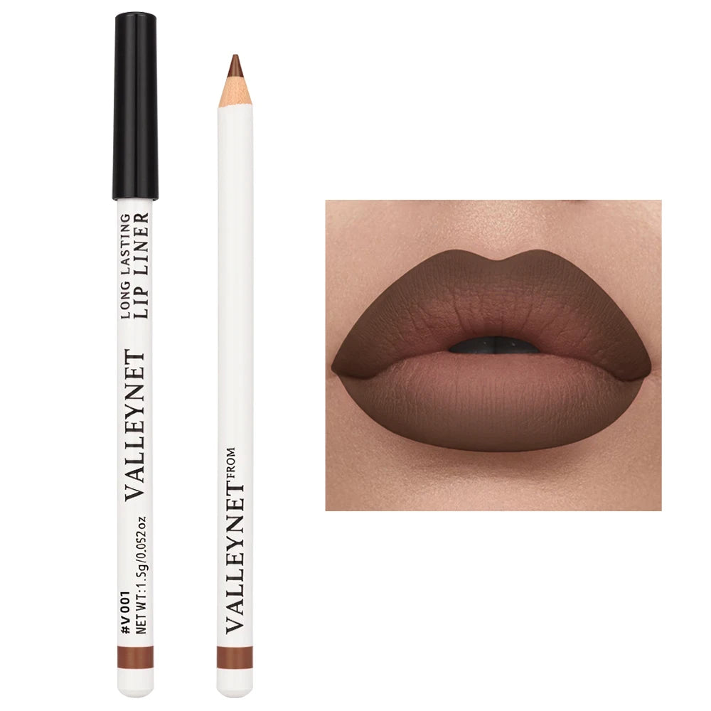 3pcs/set Lip Liner Eyeliner Set  Long Lasting Matte Waterproof Lipstick Lip Liner Women's Lip Makeup, Matte Lip Liner