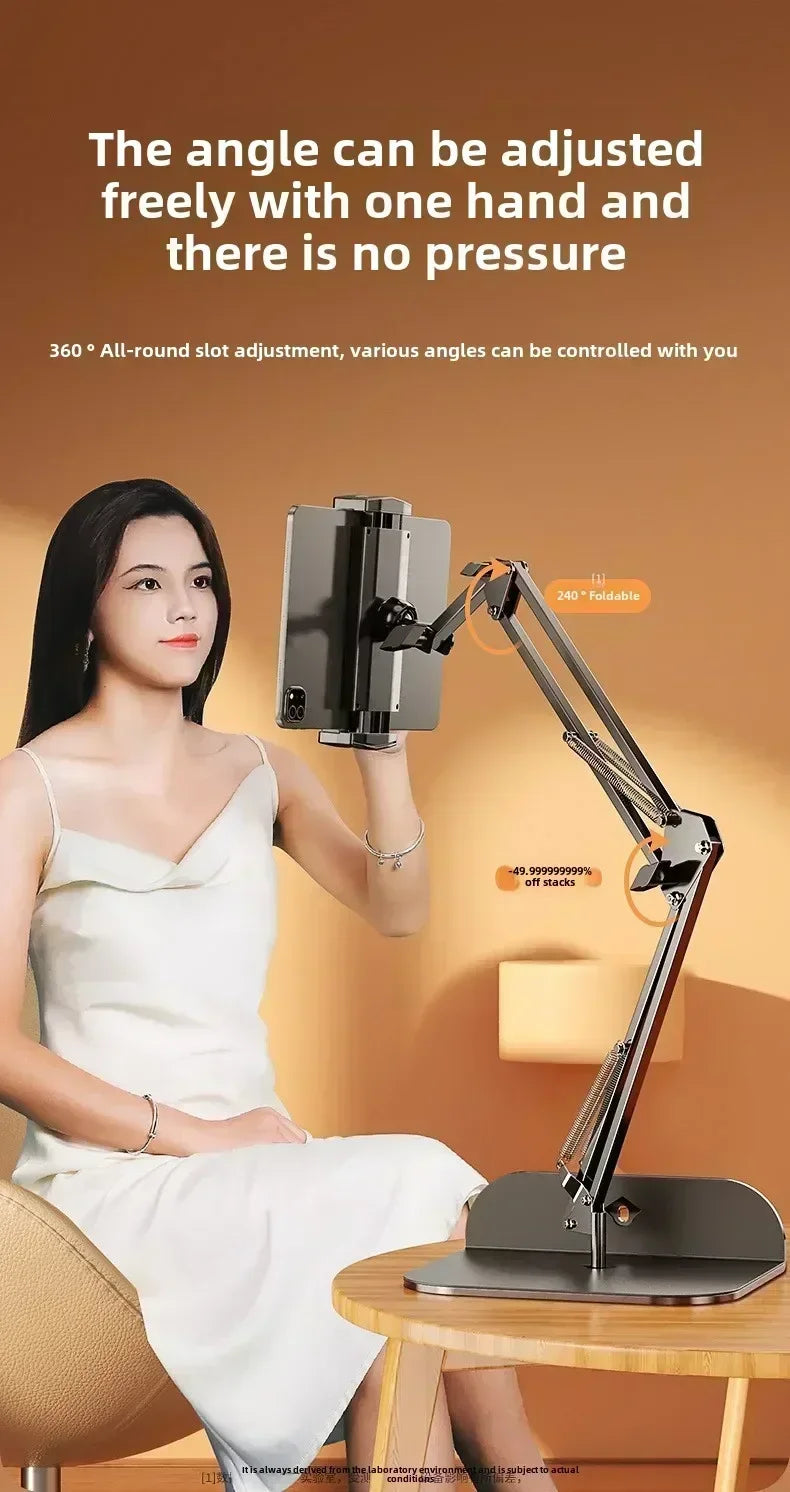 Adjustable Lazy Mobile Phone Stand for Bedside and Desktop Hidden Design Live Broadcast and Video Watching