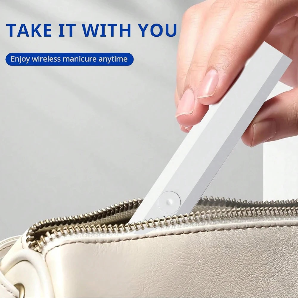 Portable UV/LED Nail Lamp - Handheld Cordless Gel Polish Dryer for Fast 60s Curing, Mini Manicure Light for Home & Travel Use