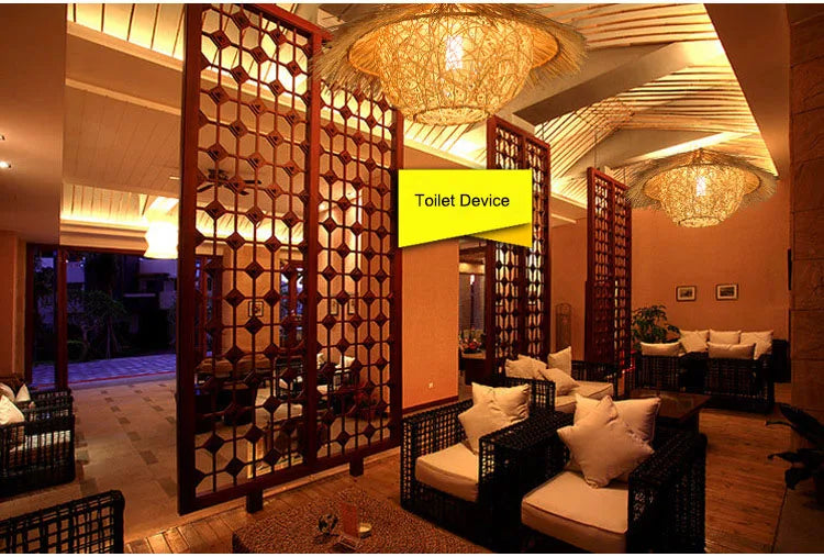 Bamboo Hanging Lamp Pendant Ceiling Light Rattan Wicker Lustre Hand Knit Braiding Suspended Home Dining люстра потол