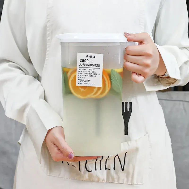 Large Capacity Cold Water Pitcher Cold Kettle Iced Beverage Dispenser Refrigerator  Cold Juice Lemonade Drinks Storage Tank