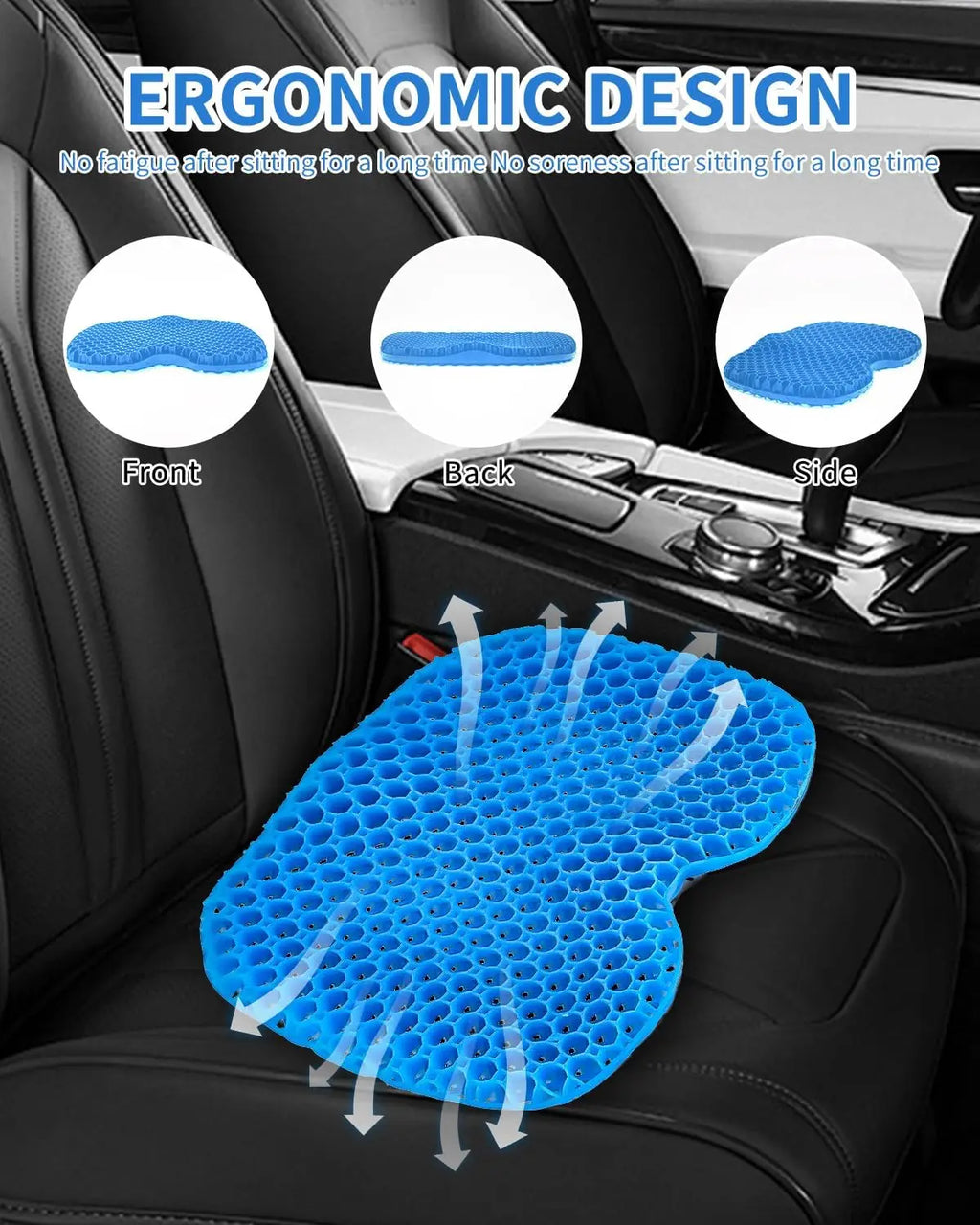 Cushion honeycomb gel summer sitting seat cushion office car seat cushion summer breathable cold pad,suitable for cars