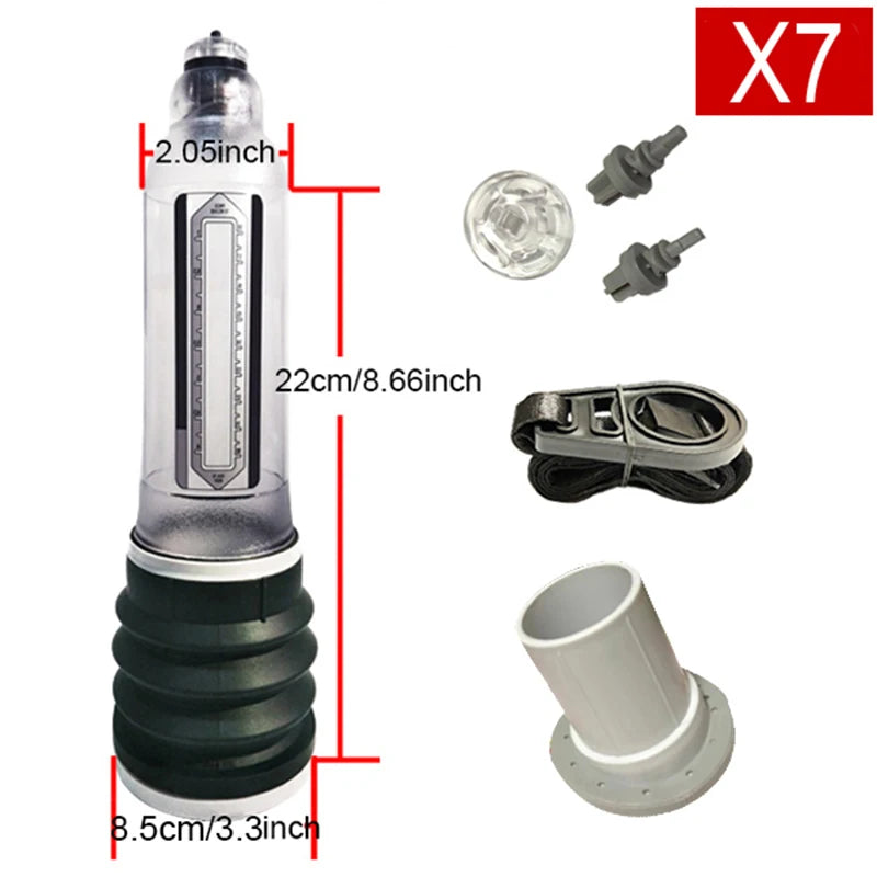 Male Vacuum Pump For Men Hydrotherapy Penis Pump Penis Enlarger Penis Enlargement Pump Cock Extender Dick Trainer Glans Sex Toys