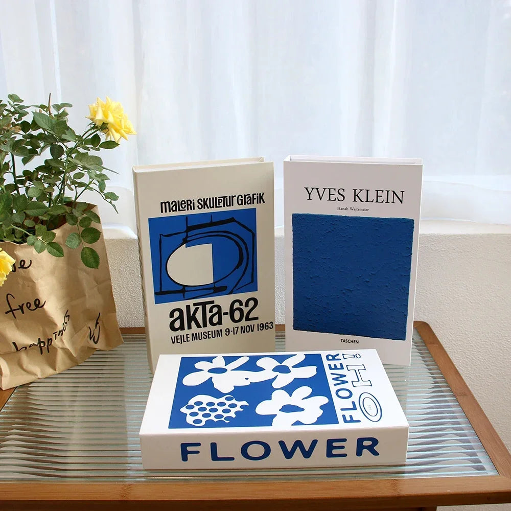 3Pcs Foldable Fashion Fake Books Living Room Decoration Designer Books Coffee Table Ornaments Club Hotel Room Villa Prop Books