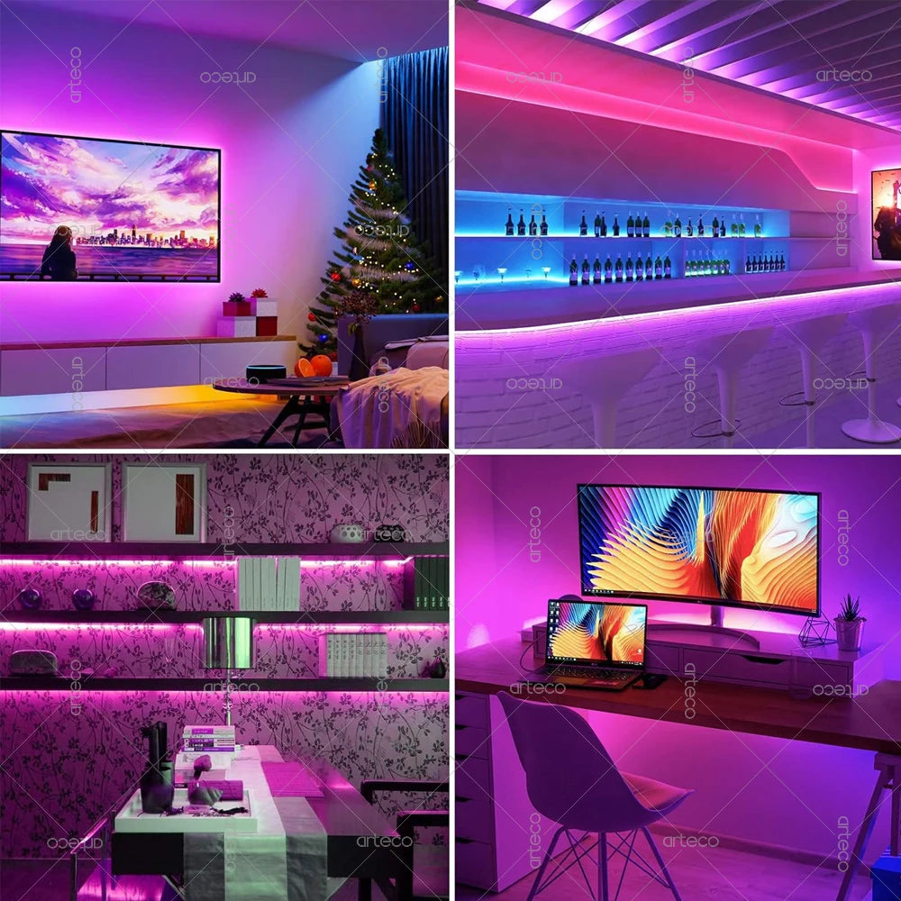 USB LED Strip Light 5V 2835 Pink USB Led Lights Flexible Ribbon Tape DIY Backlight Room Cabinet Lighting Decoration IP20 IP65