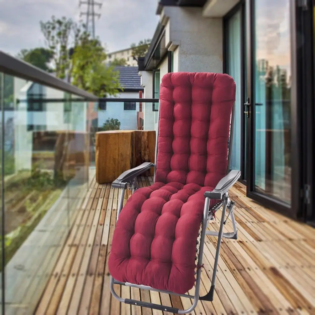 Polyester Recliner Cushion Thickened Mat Sunlounger Cushion Outdoor Indoor