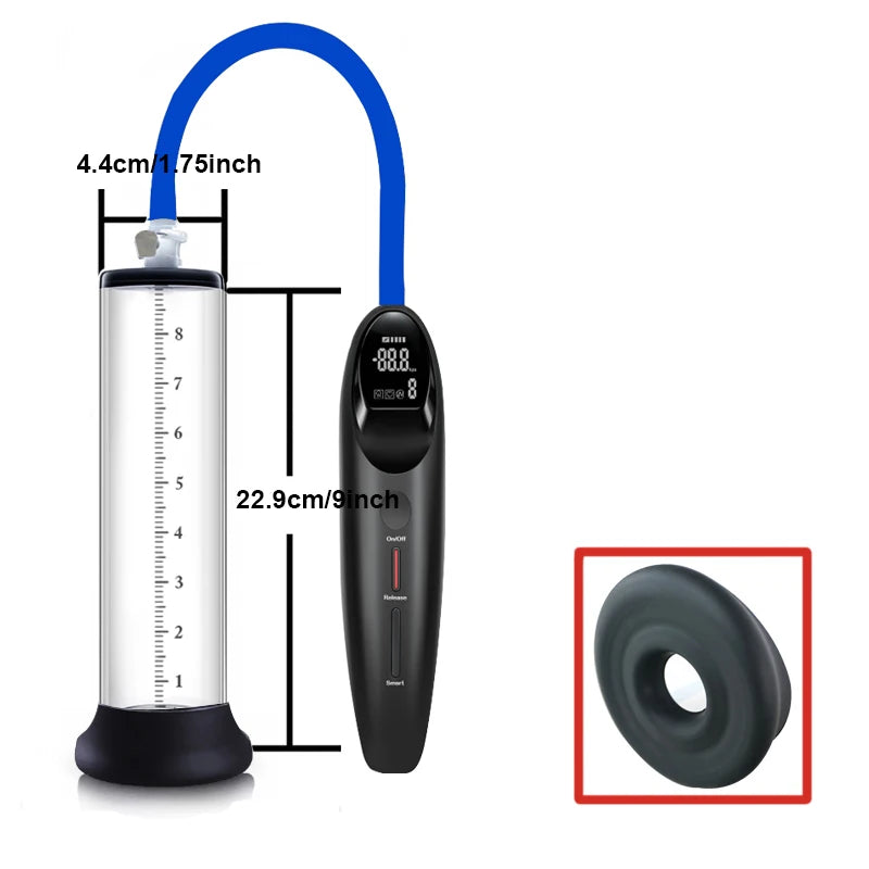 Electric Acrylic Penis Pump Vacuum Pump For Penis Male Penis Enlargement Pump  Penile Training Extender Cock Dick Pump For Men