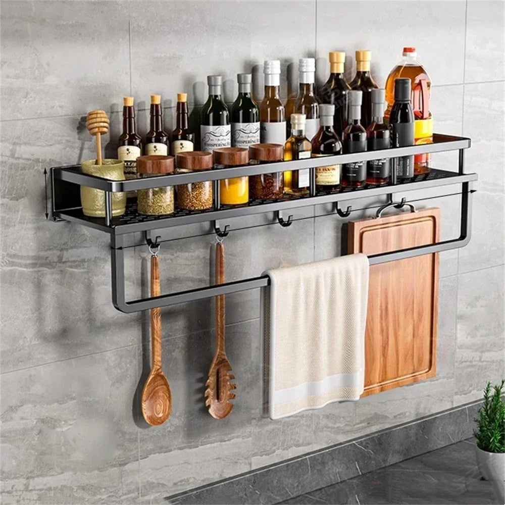Kitchen Multifunctional Storage Rack Kitchen Table Items Organizer Shelf Cooking Items Wall Mounted Rack Kitchen Accessories
