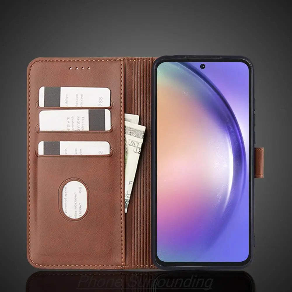 Wallet Flip Cover Leather Case for Samsung Galaxy A54 Pu Leather Phone Bags Protective Holster Case for Galaxy A54 Fundas Coque