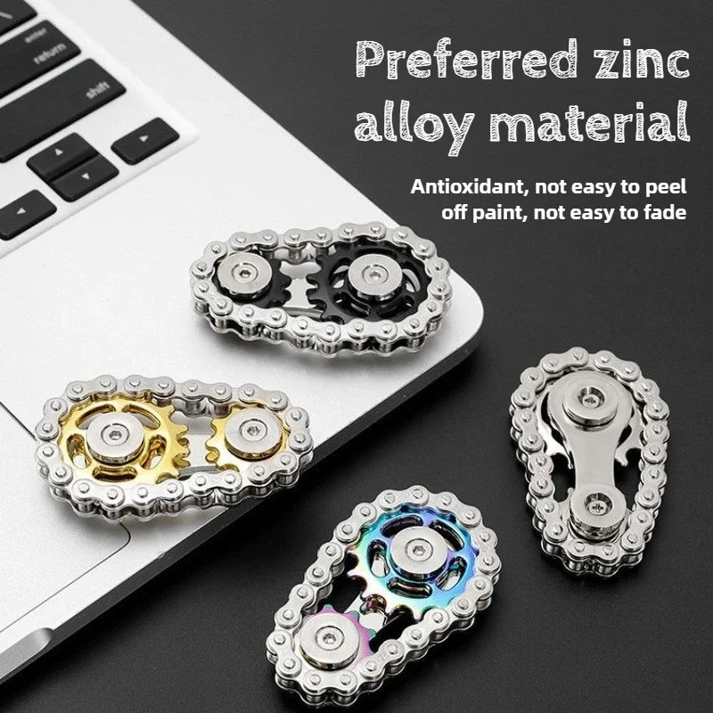 Metal Fidget Spinner Office Desk Toy Stress Relief Gears Hand Spinner for Adults desk decoration home decor Relieve stress relax
