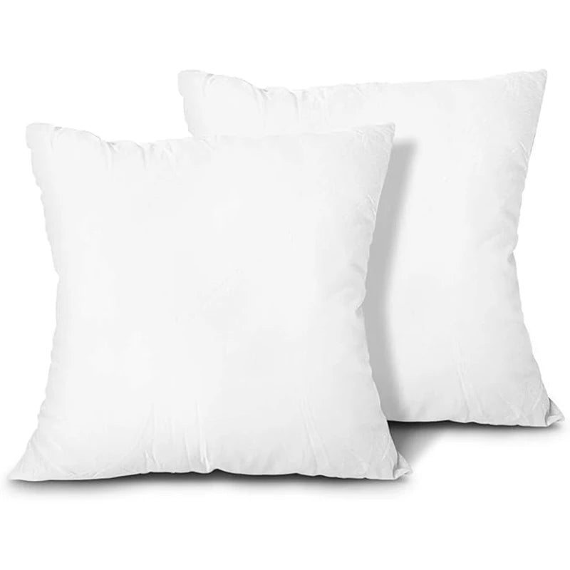 4 or 2 pcs Set Cushion Core Comfort Bedding 18x18 Inch Throw Pillow White Soft Decorative Pillows for Sofa Bed Couch Wholesale
