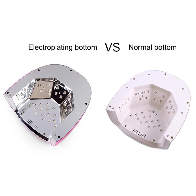 Not Rechargeable 96W Mirror Reflective Bottom Nail Lamp Gel Polish Dryer Manicure Machine UV Light for Nails Nail UV LED Lamp