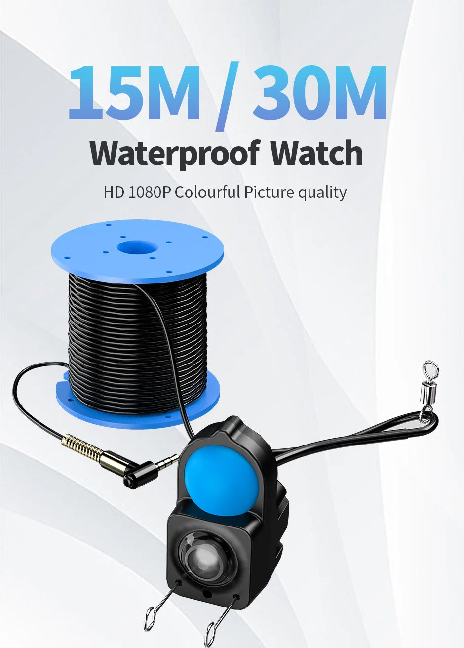 Portable Fish Depth Finder Water Handheld 1080P 4.3 Inch LCD Fish Finder Underwater 120° Fishing Camera With Night Vision