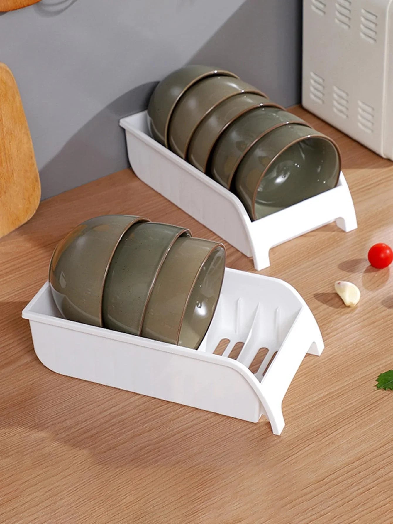 Dish Drain Rack Dinnerware Storage Organizer Cabinet Shelves Bowl Cup Rack Multifunctional Organizer Kitchen Supplies Holder