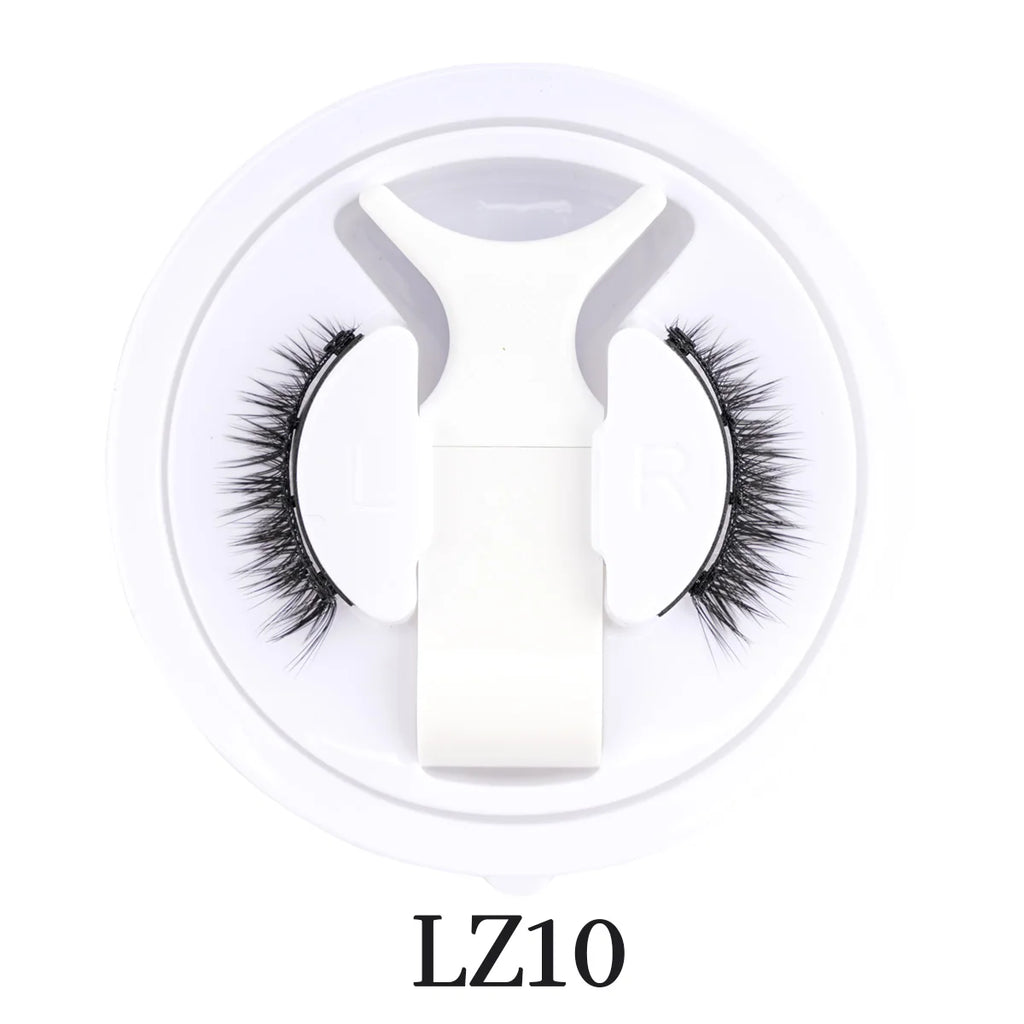 Reusable Magnetic Eyelashes 1 Pair Natural Curly Fluffy Magnetic False Eyelashes No Glue Needed Lashes Makeup with Tweezer Set