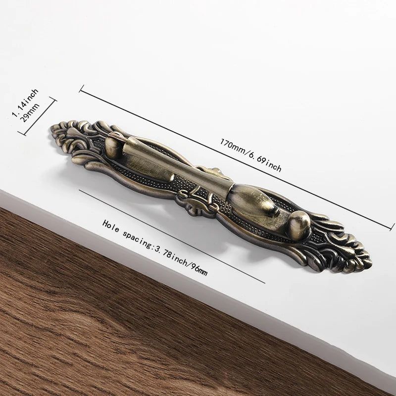 Red/Green Bronze AntiqueEuropean classical  old-fashioned furniture kitchen cabinet handle shoe cabinet drawer zinc alloy handle