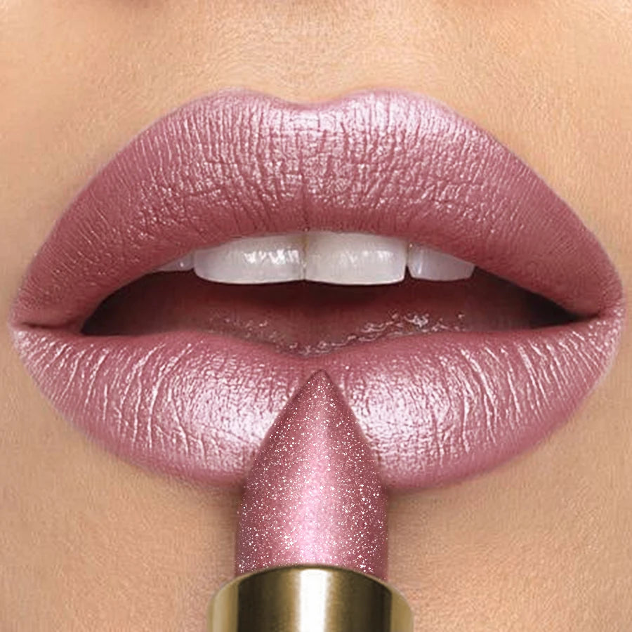 16 Colors 1PC Metallic Glitter Shiny Lipstick Lip Tint,Waterproof Lip Senior Matte Lip Makeup Gifts for Women Cosmetic Lip Glaze