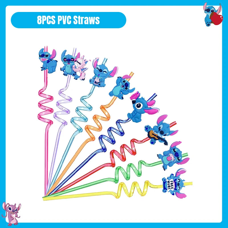 Disney Stitch Birthday Party Decoration Tableware Balloon Cup Plate Banner Backdrop Lilo And Stitch Theme Party Supplies Favors